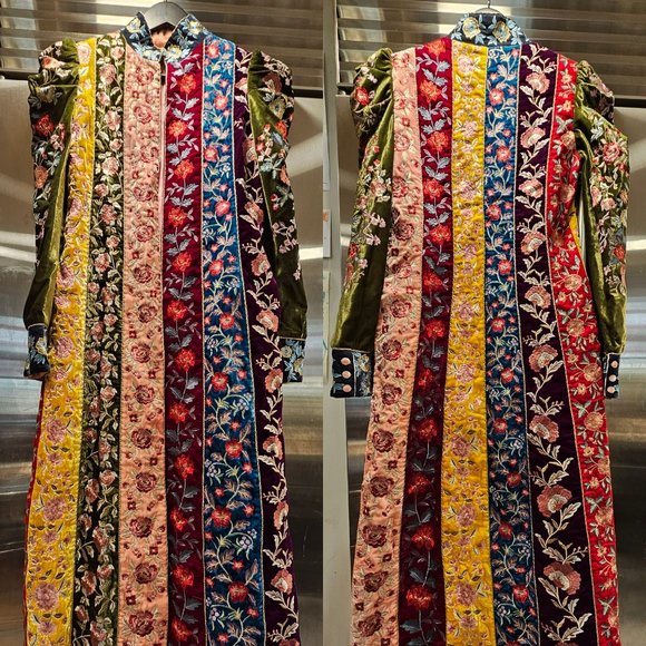 Alice + Olivia Couture Patchwork Embroidered Maxi Coat Jacket 🧥